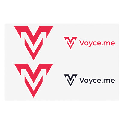 VoyceMe Reactions & Logo Stickers Set (16 unique stickers)